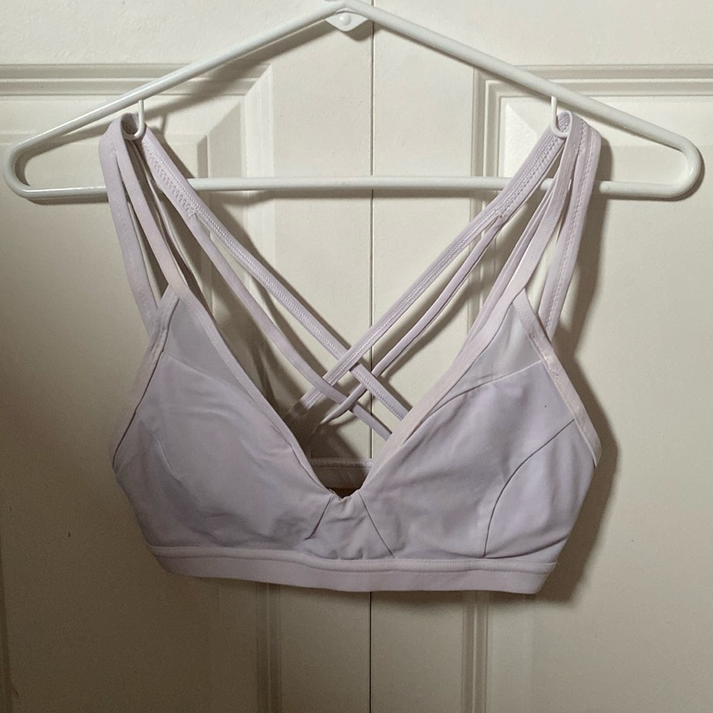 Lululemon Vintage White Sports Bra - Size 2